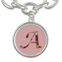 Monograma floral A inicial