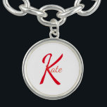 Bracelete Com Pingente nome simples personalizado do monograma bridesmaid<br><div class="desc">design</div>