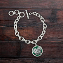 Pulseira de encantos personalizada de volei para o