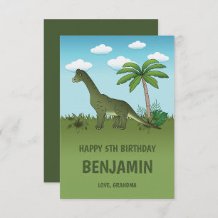 Brachiosaurus Dinosaur Tropical Feliz Aniversário