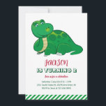 Brachiosaurus Kids Jurassic Convite de Aniversário<br><div class="desc">Design para crianças,  meninos ou meninas que amam dinossauros,  desenhos animados de dino,  T-rex e outras espécies de dinossauros. Perfeito para a festa de aniversário do tema Jurássico. Você pode personalizar o texto para ajustado outras ocasiões.</div>