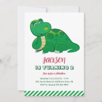 Brachiosaurus Kids Jurassic Convite de Aniversário