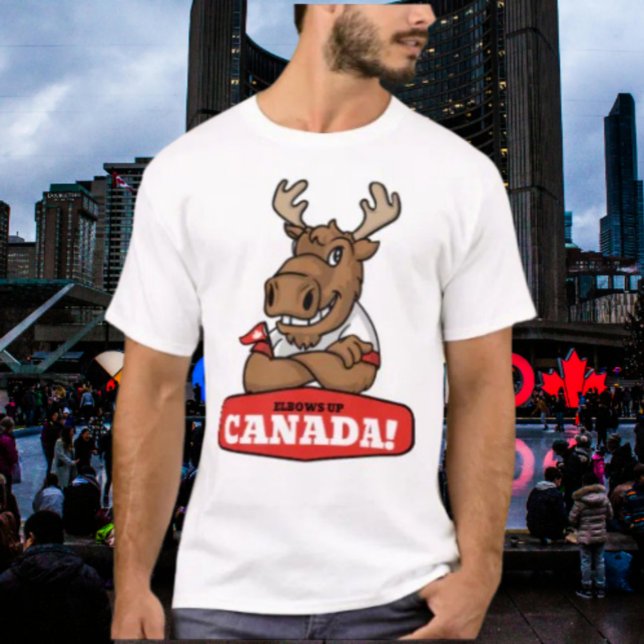 Braços ao Alto Canadá! Camisa engraçada de alce se (Criador carregado)