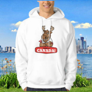 Braços para cima Canadá! Moletom de Moose engraçad