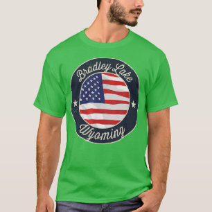 Bradley Lake - Camisa T do Souvenir do Wyoming Pat