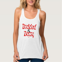 Braid Hairstyle Racerback Graphic Tank Top