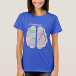 Brainy Science Words T-Shirt<br><div class="desc">Mostre o seu amor cerebral pela ciência com este bonitinho e conforte!</div>