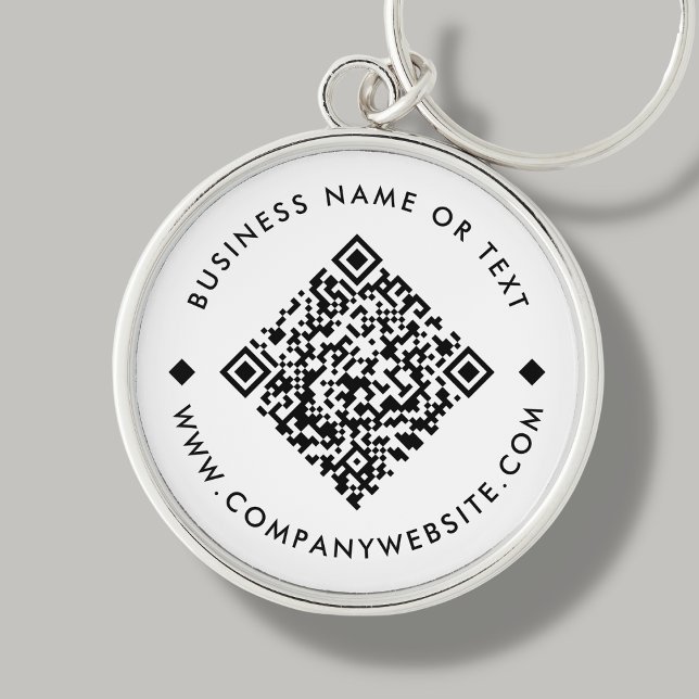 Branca | Chaveiro de Código QR personalizado de ne (Criador carregado)