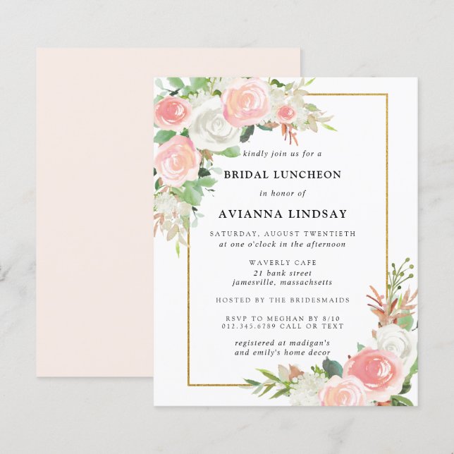 Branca, Cor-de-rosa, Branca-Floral, Almofada (Frente/Verso)