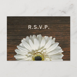 Branca de Casamento Russo Gerbera & Barnwood RSVP