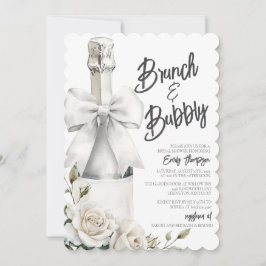 Branca Elegante Brunch Floral e Bubble