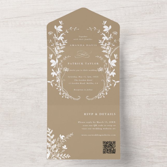 Branca Silhouette Wreath Wreath Tan (Interno)