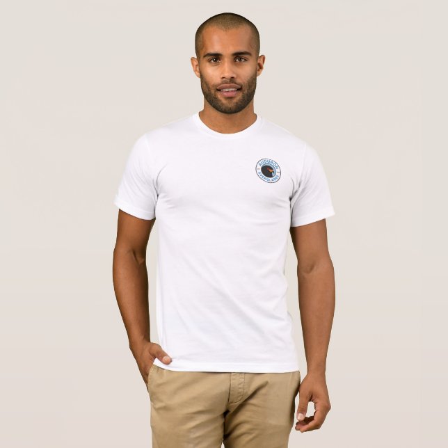 Branco básico do t-shirt dos homens dos marismas (Frente Completa)