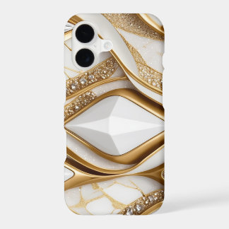 Branco Bling Ouro Pedra Preciosa com Diamantes Gli