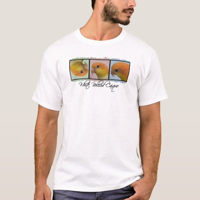 Branco colorido t-shirt inchado do Caique (Frente)