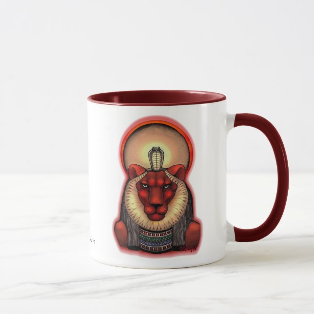 Branco da caneca de Sekhmet, 11oz. (Direita)