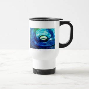 BRANCO da CANECA DE VIAGEM do maremoto