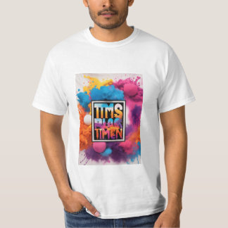 Branco de camiseta masculina