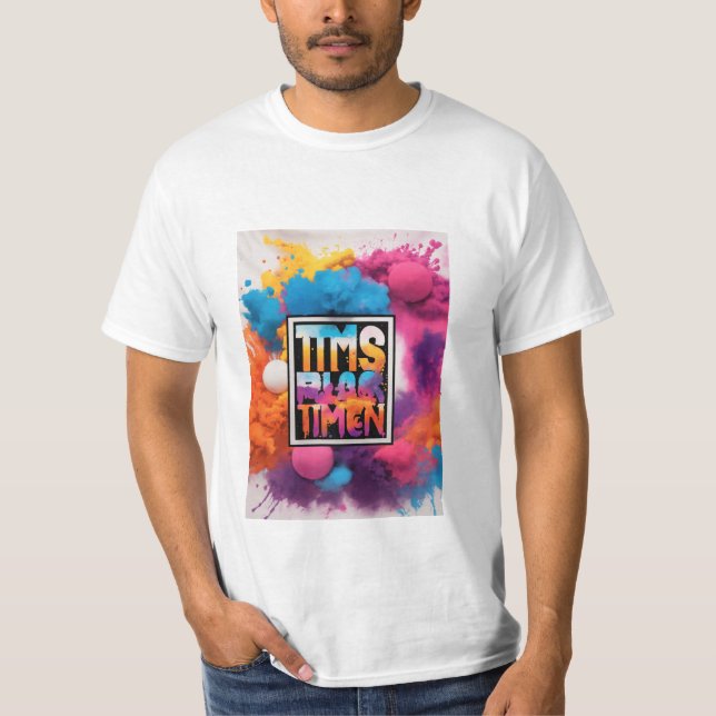 Branco de camiseta masculina (Frente)