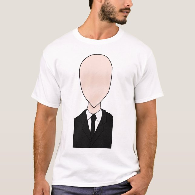 Branco delgado do t-shirt do homem (Frente)