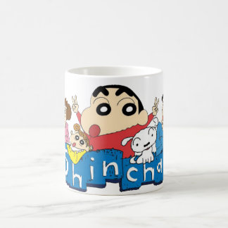 Branco desaint shinchan da caneca branca clássica