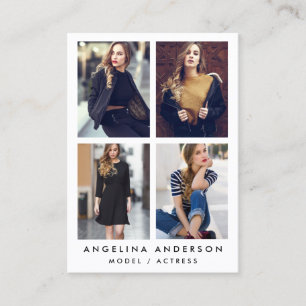 Branco do cartão de visita da foto modelo do ator