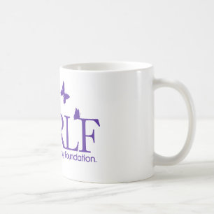 Branco do logotipo da assinatura de RLF caneca