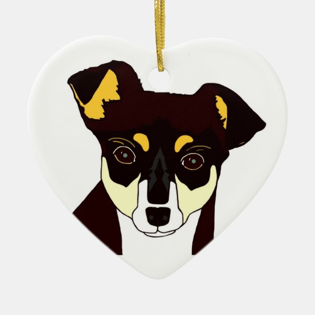 Branco do ornamento da chihuahua de Kisha (Frente)