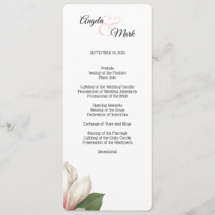 Branco do programa da flor da magnólia do sul