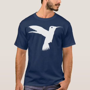 Branco do t-shirt do colibri