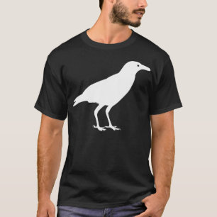 Branco do t-shirt do corvo