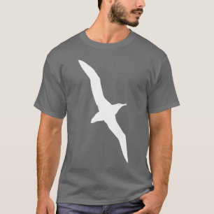 Branco do t-shirt do pássaro do albatroz
