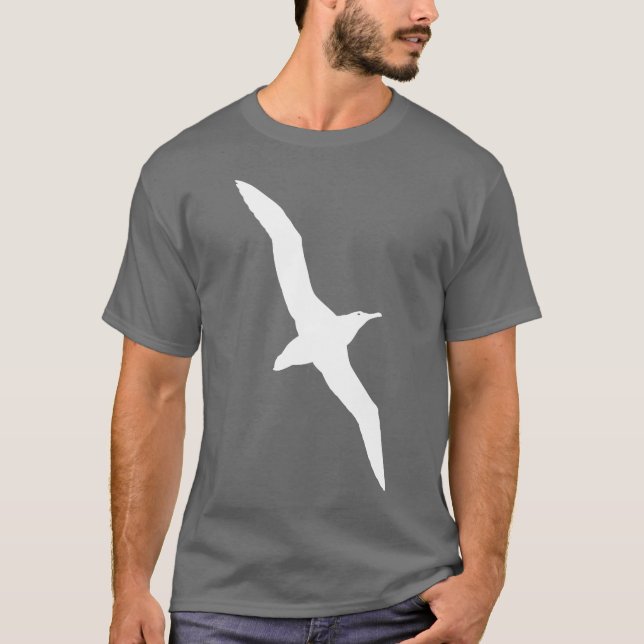Branco do t-shirt do pássaro do albatroz (Frente)