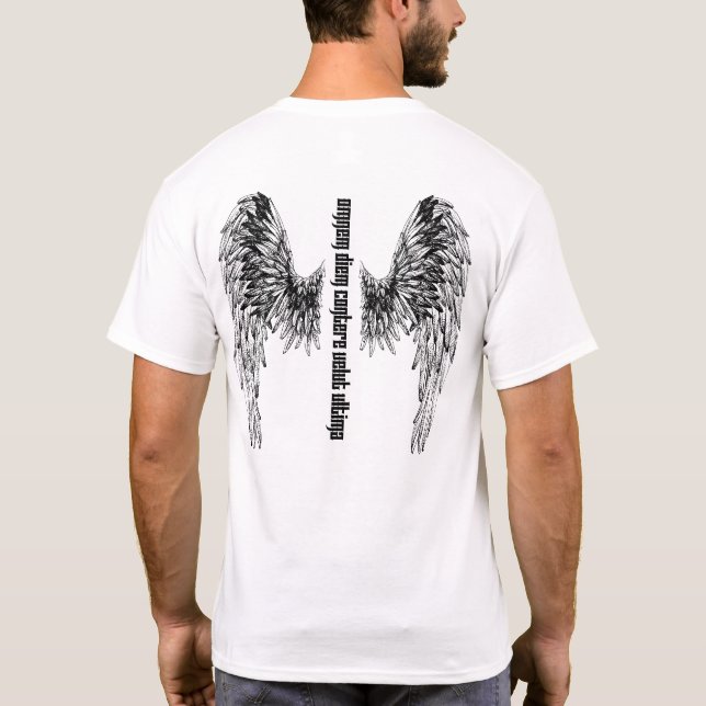 Branco do t-shirt do tatuagem s de Donovan de " (Verso)