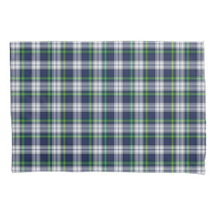 Branco do verde azul do Tartan