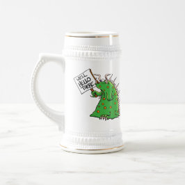 Branco e ouro da caneca de cerveja de Greep