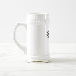 Branco e ouro da caneca de cerveja de Greep