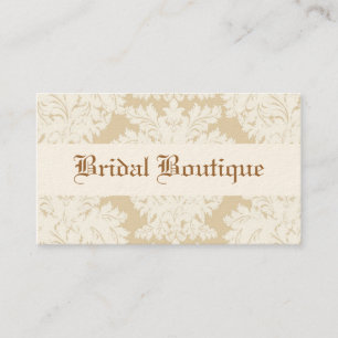 Branco e Taupe com os cartões de visitas de creme