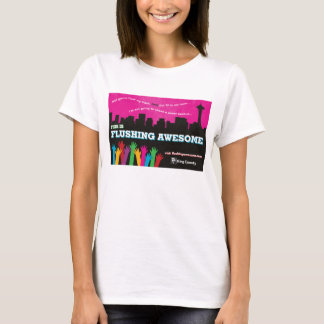 Branco impressionante de nivelamento do t-shirt