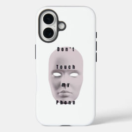 "Branco Não toque no design do meu telefone "| cap