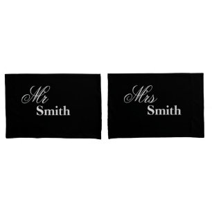 Branco personalizado do preto do Sr. Sra. Smith