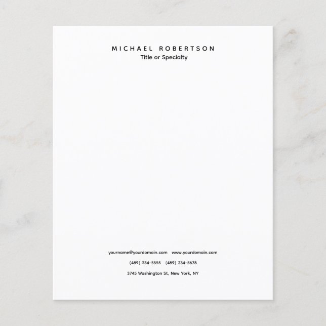 Branco preto minimalista e elegante e simples (Frente)