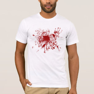 Branco sangrento do t-shirt