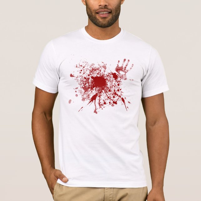 Branco sangrento do t-shirt (Frente)