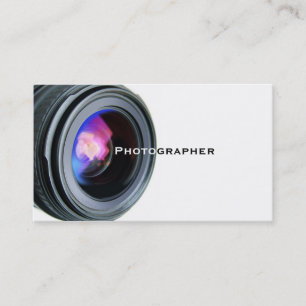 Branco simples e cartão de visita do fotógrafo d