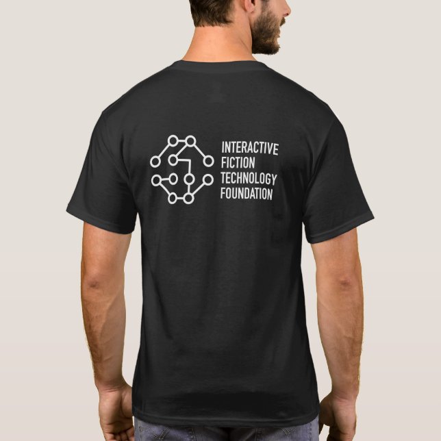 Branco sobre a Camiseta Preta IFTF (Verso)