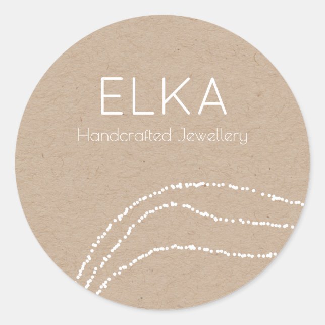 Branco sobre o adesivo do Kraft Look Designer (Frente)