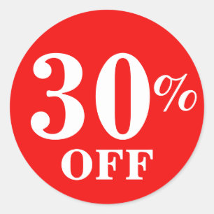 Branco vermelho brilhante 30% de adesivos comercia