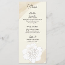 Brancos Blossoms Menu Casamento