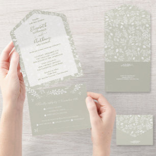 Brancos em Casamento Verde Sage